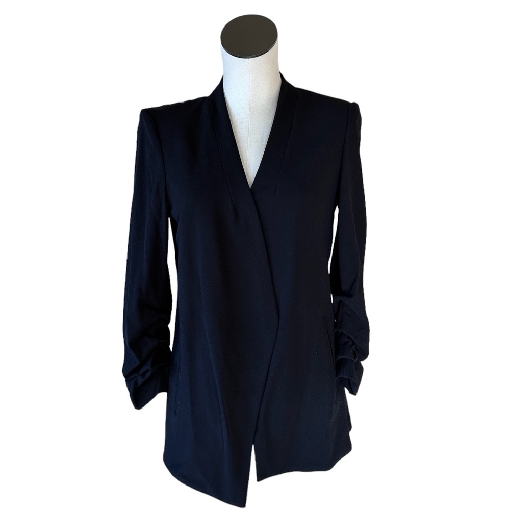 NWT T Tahari Collarless Open Front Blazer Black SZ-2X - Picture 6 of 10